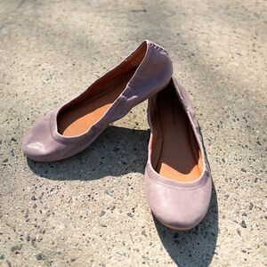 Lucky Brand Emmie Leather Ballet Flats Orchid Size 7 Boho Chic Old Money